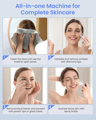 Diamond Microdermabrasion Machine, Dermabrasion Facial Machine for Exfoliation & Blackhead Removal, Home Use Facial Skin Care Equipment
