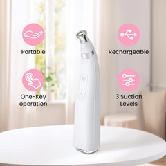 Diamond Microdermabrasion Machine, Cordless Handheld Dermabrasion Facial Machine with 12 Diamond Tips, Adjustable Suction Facial Skin Care Machine for Home & Travel Use