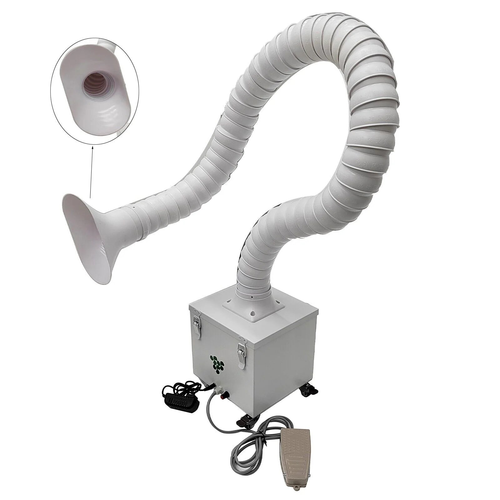 Small Smoke Purifier Mobile Welding Dust Purifier with 4.5Ft Suction Arm Pedal Type for Smoke Purification Treatment 12V