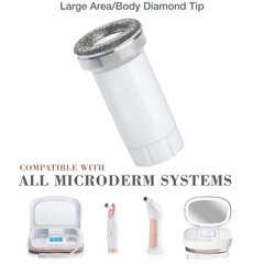 Trophy Skin Large Diamond Tip - Compatible with Any Trophy Skin Microdermabrasion Machine - Professional-Quality Home Spa Kit Accessory to Exfoliate and Rejuvenate Larger Body Parts with Real Diamonds