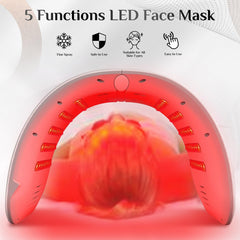 YHRK Red Light Therapy Mask, LED Therapy Light, 7 Color Light Therapy Mask Beauty Photon Skin Phototherapy Machine with Spray Function