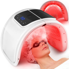 YHRK Red Light Therapy Mask, LED Therapy Light, 7 Color Light Therapy Mask Beauty Photon Skin Phototherapy Machine with Spray Function