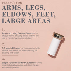 Trophy Skin Large Diamond Tip - Compatible with Any Trophy Skin Microdermabrasion Machine - Professional-Quality Home Spa Kit Accessory to Exfoliate and Rejuvenate Larger Body Parts with Real Diamonds