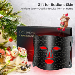 Lovsheme LED Face Mask. Light Therapy for Face Acne, Wrinkles & Skin Rejuvenation.