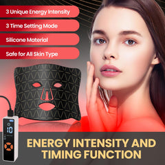 Lovsheme LED Face Mask. Light Therapy for Face Acne, Wrinkles & Skin Rejuvenation.