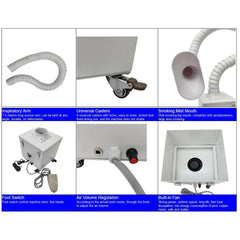 Small Smoke Purifier Mobile Welding Dust Purifier with 4.5Ft Suction Arm Pedal Type for Smoke Purification Treatment 12V