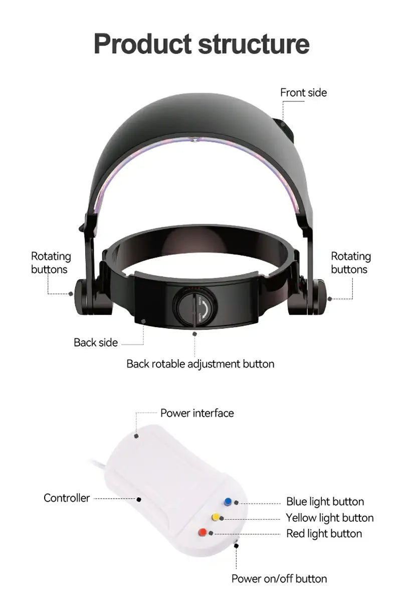 3 Colors LED Face Mask Photon Light Therapy Device for Radiant Skin