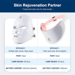 Anti Aging 7 Colors Facial & Neck LED Masks