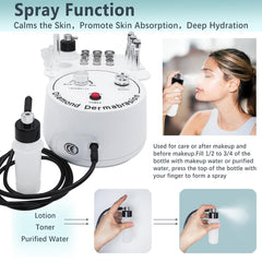 Diamond Microdermabrasion Machine, Powerful Suction Professional Microdermabrasion Machine, Home Use Facial Skin Care Equipment